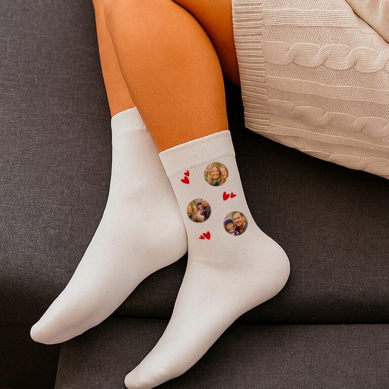 Chaussettes Photo Drôles, Chaussettes Personnalisées, Chaussettes De Vacances Personnalisées, Cadeau Bâillon De Noël Pour Petit Ami Soeur Frère Mari, Bas De Noël - France