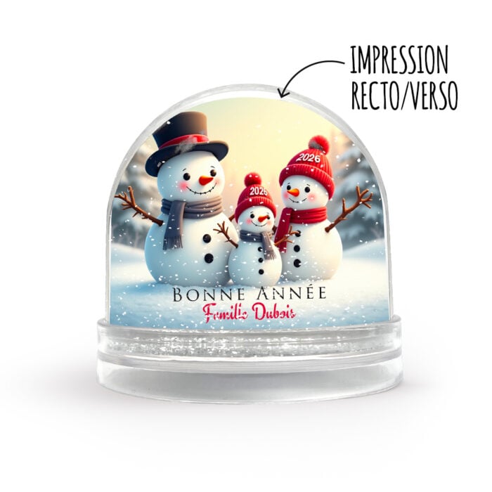 Boule à neige personnalisable - Bonne année