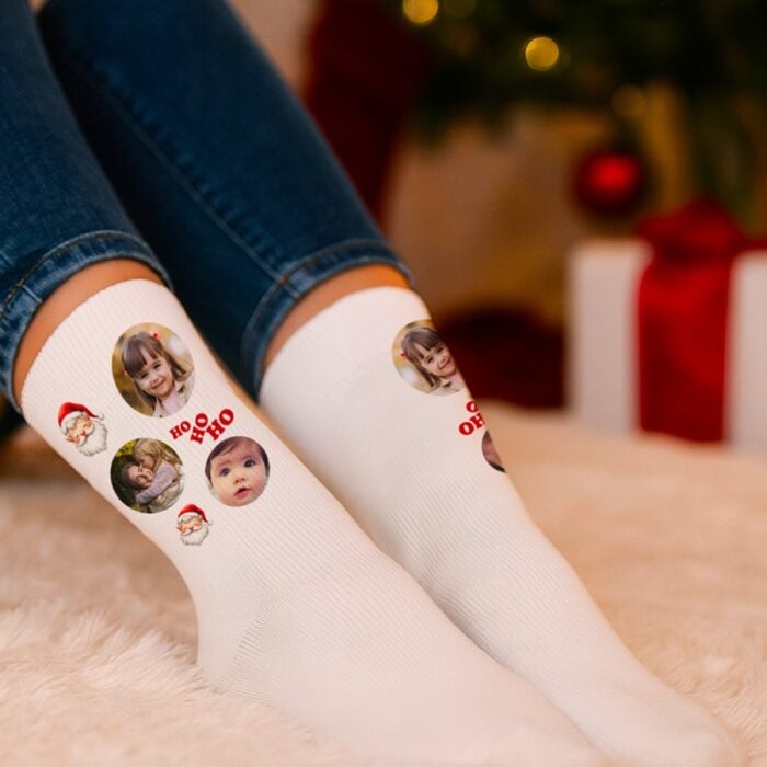 Alternative view of Chaussettes personnalisées – Père Noël avec photos