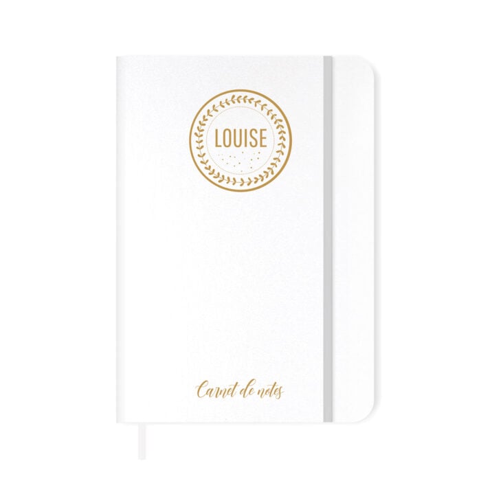 Carnet de notes personnalisé – Couronne avec prénom