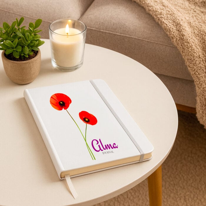 Alternative view of Carnet de notes personnalisé – Journal coquelicots
