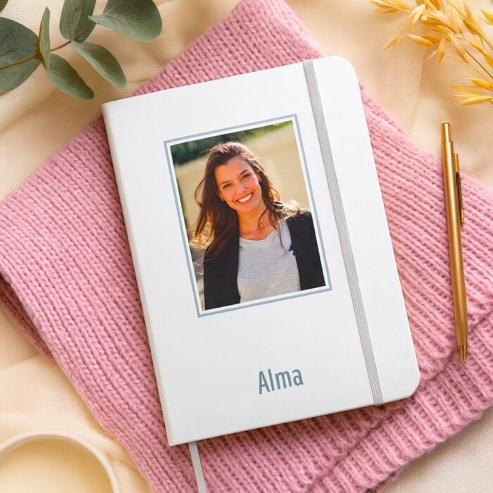 Alternative view of Carnet de notes personnalisé – Photo et prénom