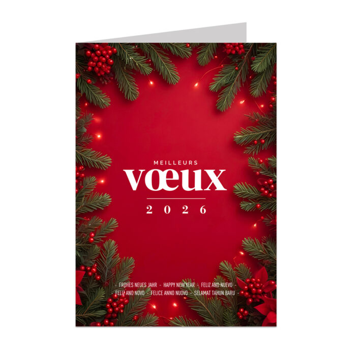 Lot de 5 cartes de Voeux personnalisées - Enveloppes offertes