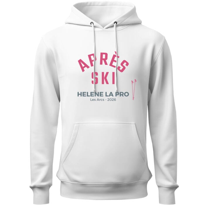 Sweat à capuche blanc - La pro du ski