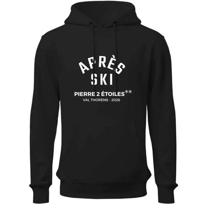Sweat à capuche noir - Après ski