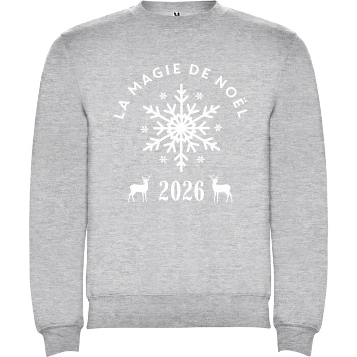 Sweat gris - Flocon avec année