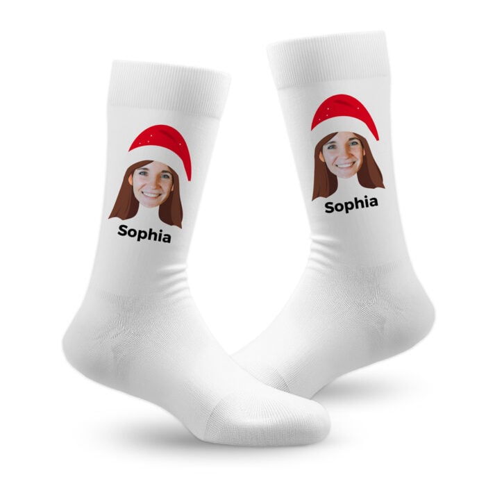 Chaussettes personnalisées – Photo Mère Noël