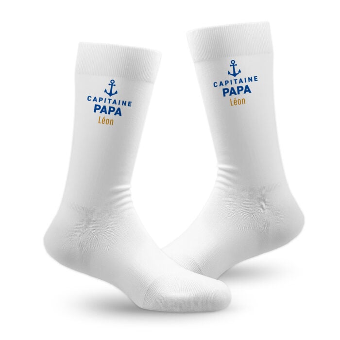 Chaussettes personnalisées – Capitaine Papa