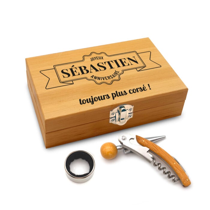 Coffret sommelier - Joyeux anniversaire avec prénom