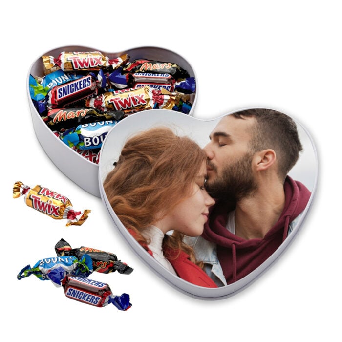 Boîte coeur mini gourmandises – Photo