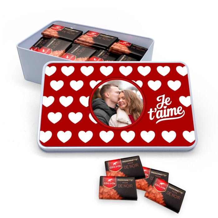 Boîte rectangulaire personnalisée – Je t'aime !