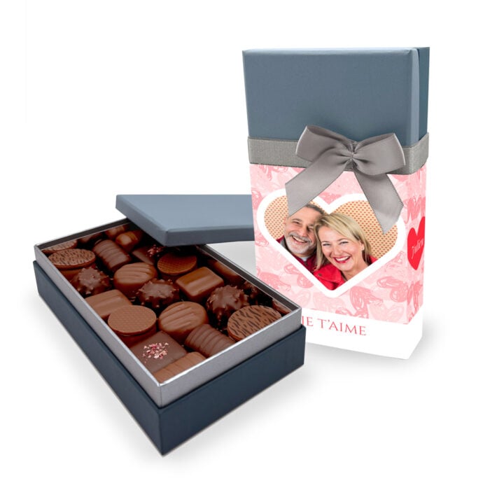 Boite de chocolats personnalisée - Amour avec photo