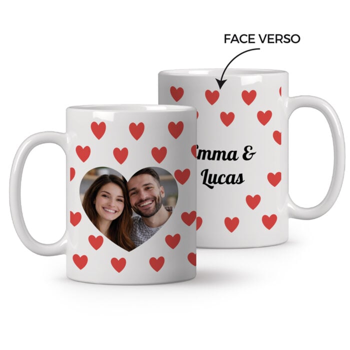 Mug blanc personnalisé - Mon petit coeur !