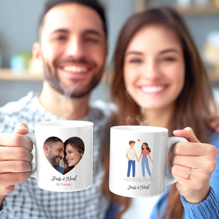 Alternative view of Mug blanc personnalisé - Toujours ensemble !
