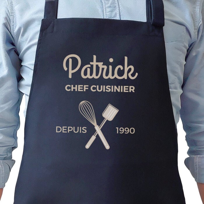 Tablier bleu - Chef cuisinier !