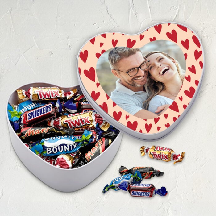 Alternative view of Boîte coeur mini gourmandises – Petits coeurs avec photo