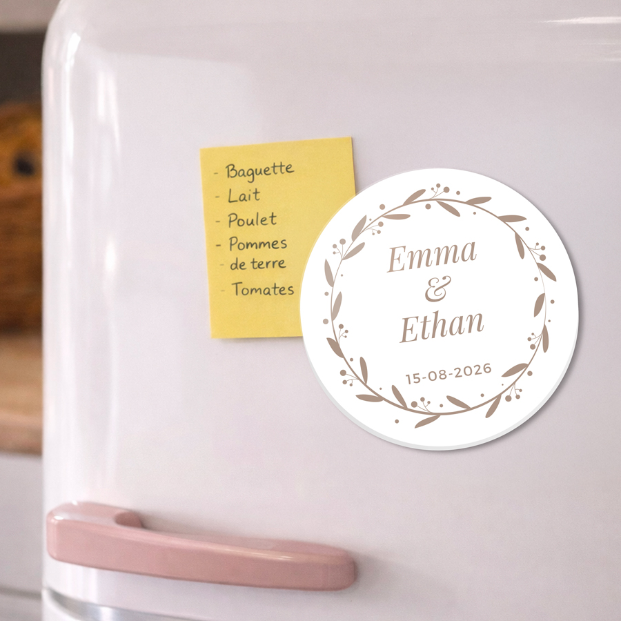 Magnet rond - Mariage – Image 2