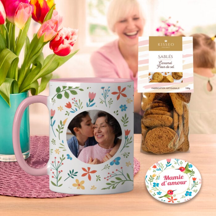 Alternative view of Pack Mamie mug rose - Mamie d'amour