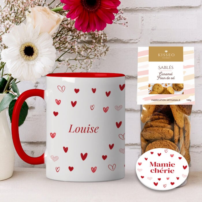 Alternative view of Pack Mamie mug rouge - Mamie chérie !