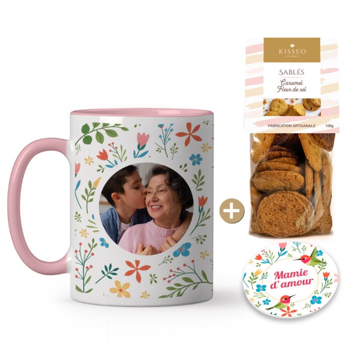 Pack Mamie mug rose - Mamie d'amour