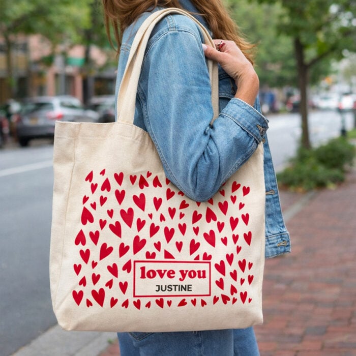 Alternative view of Sac cabas personnalisé - Je t'aime