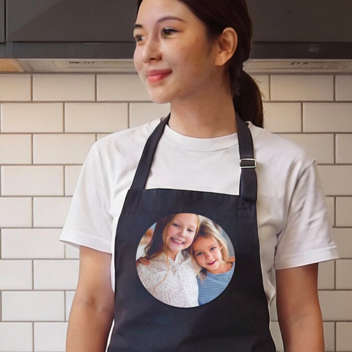 Alternative view of Tablier bleu - Avec photo