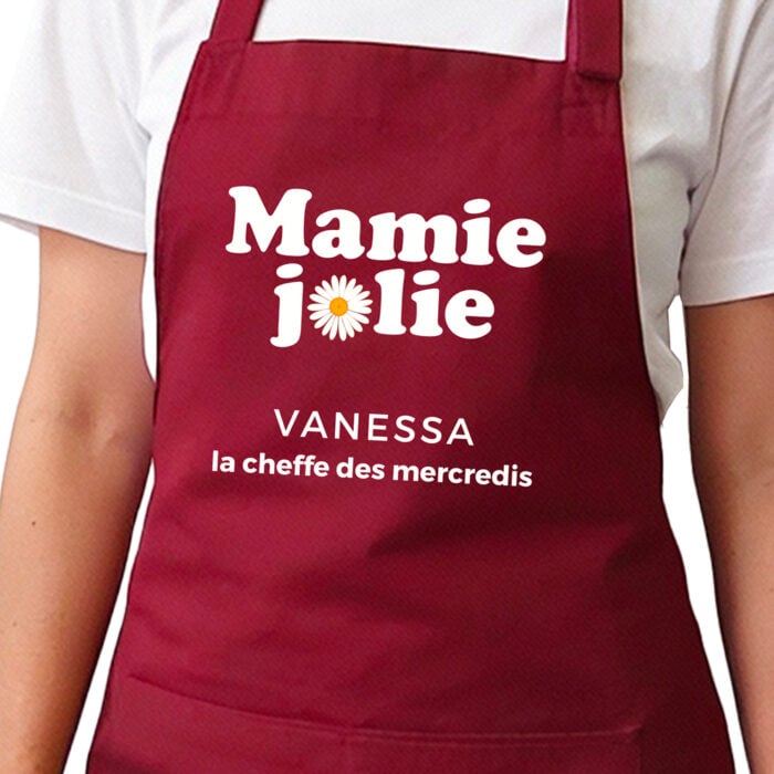 Tablier bordeaux - Mamie jolie