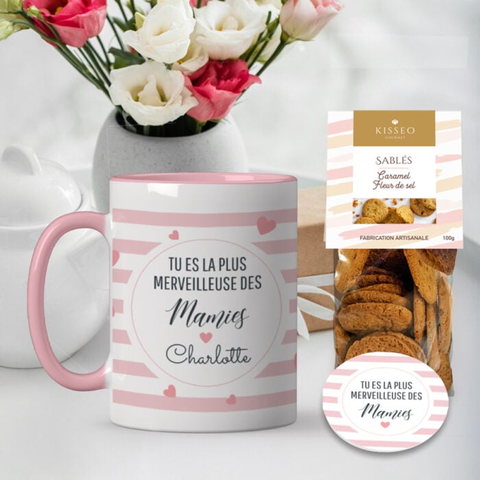 Alternative view of Pack Mamie mug rose - La plus merveilleuse des Mamies