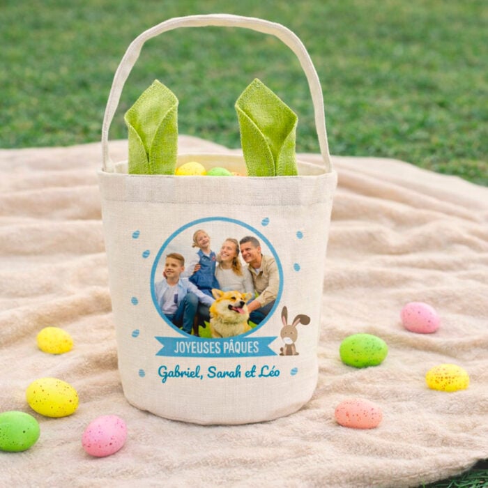 Alternative view of Panier de Pâques personnalisé - Joyeuses Pâques avec photo