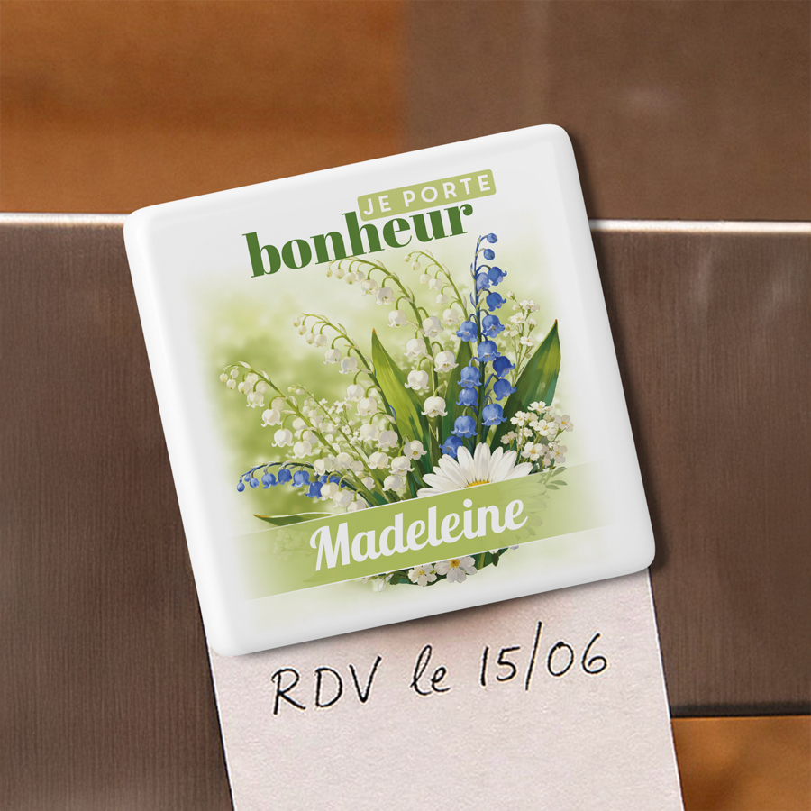 Magnet céramique - Je porte bonheur