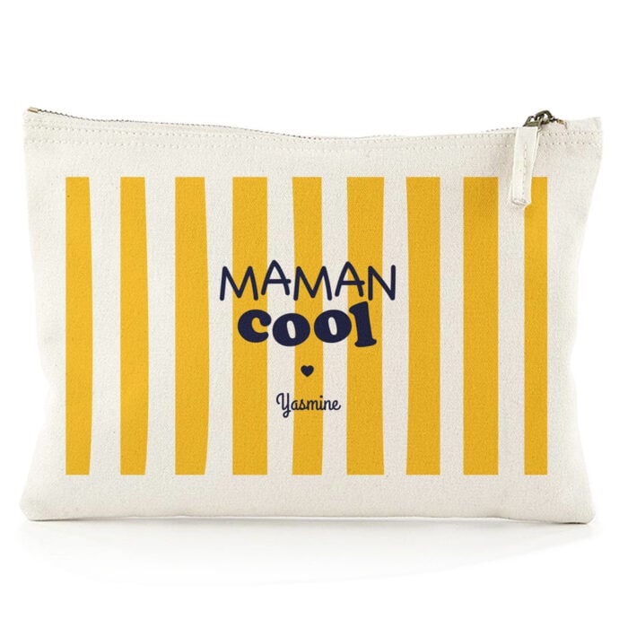 Grande pochette personnalisée - Maman cool <br> <strong>28 x 20 cm</strong>