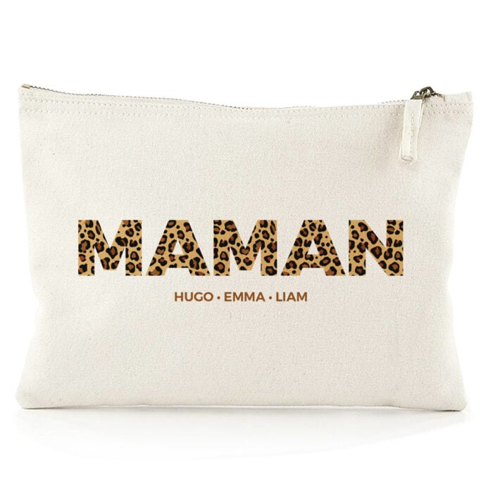 Grande pochette personnalisée - Maman <br> <strong>28 x 20 cm</strong>