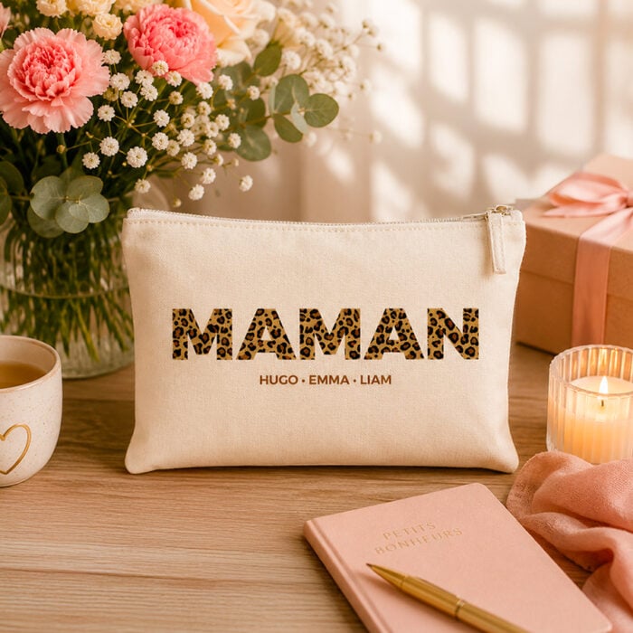 Alternative view of Grande pochette personnalisée - Maman <br> <strong>28 x 20 cm</strong>