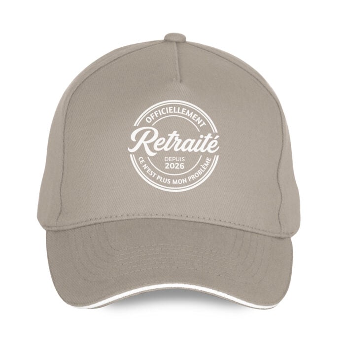 Casquette beige - Officiellement à la retraite