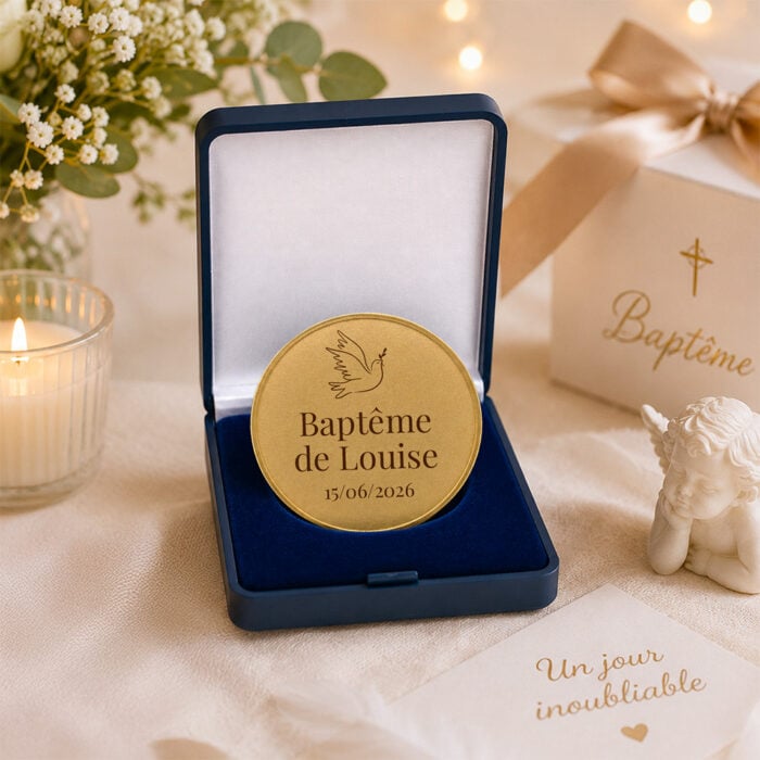 Alternative view of Coffret médaille d'honneur - Baptême