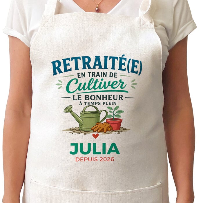 Tablier - Retraité, cultiver le bonheur