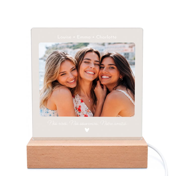 Cadre photo lumineux - Photo et texte