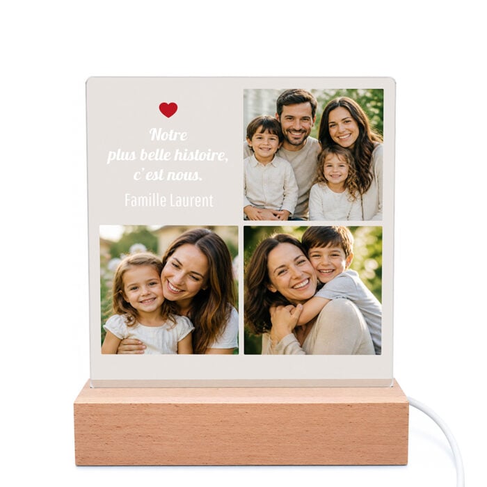 Cadre photo lumineux - Photos de famille