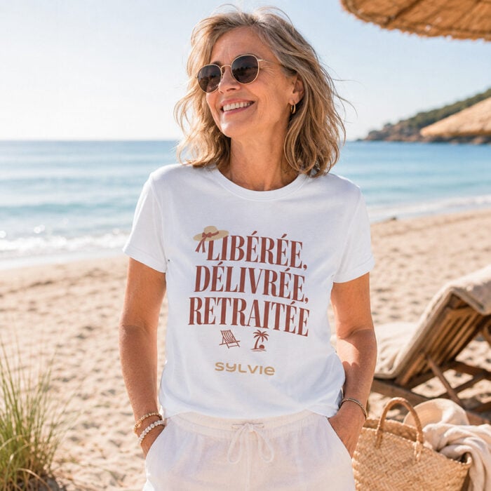Alternative view of T-shirt blanc - Libérée, délivrée, retraitée