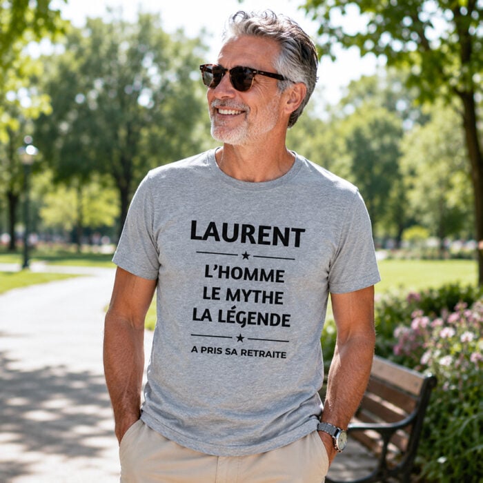 Alternative view of T-shirt gris - La légende a pris sa retraite