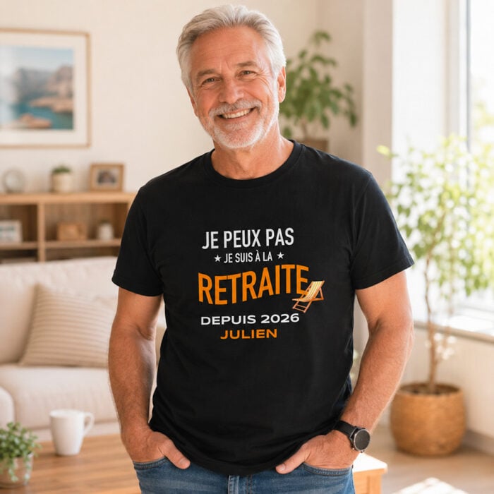 Alternative view of T-shirt noir - Je suis à la retraite !
