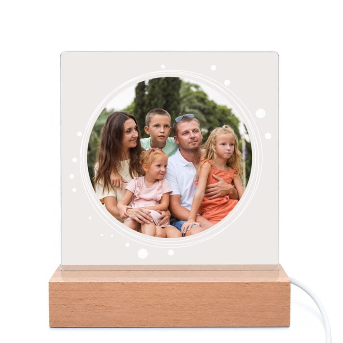 Cadre photo lumineux - Photo ronde