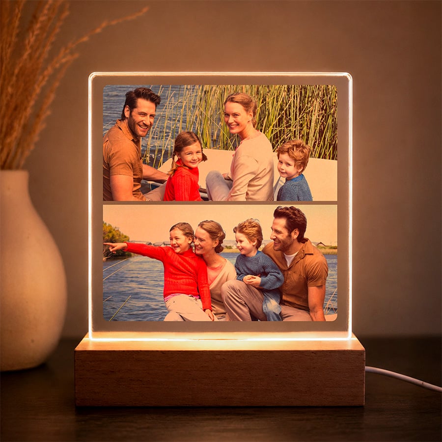Cadre photo lumineux - Souvenir de vacances