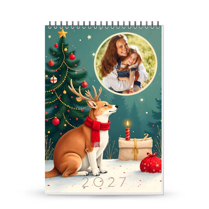 Le Calendrier mural format A4 - 13 pages avec reliure