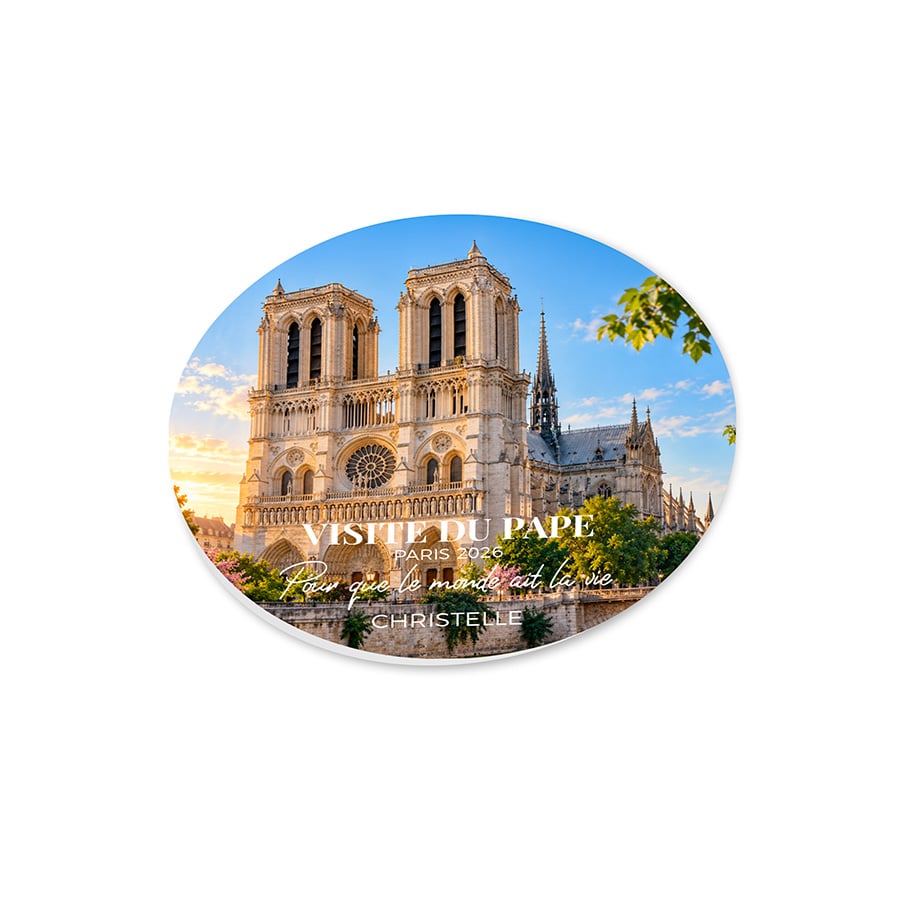 Magnet rond - Visite du Pape – Image 3