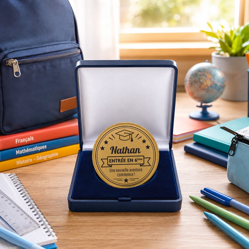 Coffret médaille d'honneur - Entrée au collège