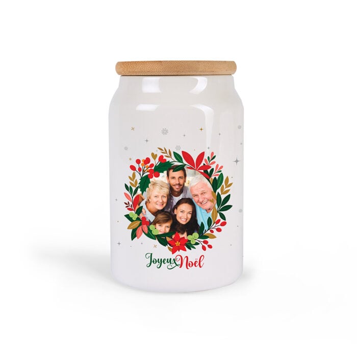 Pot en céramique cuisine - Joyeux Noël avec photo