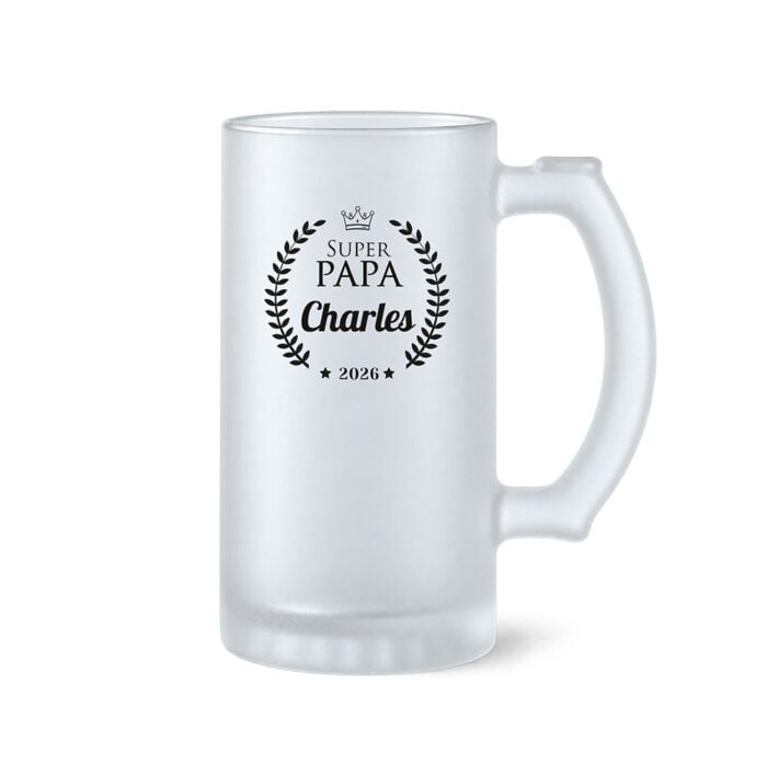 Chope à bière givrée - Super Papa !