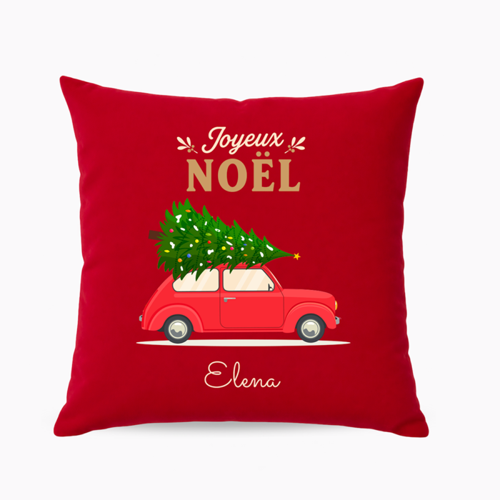 Coussin rouge - Joyeux Noël